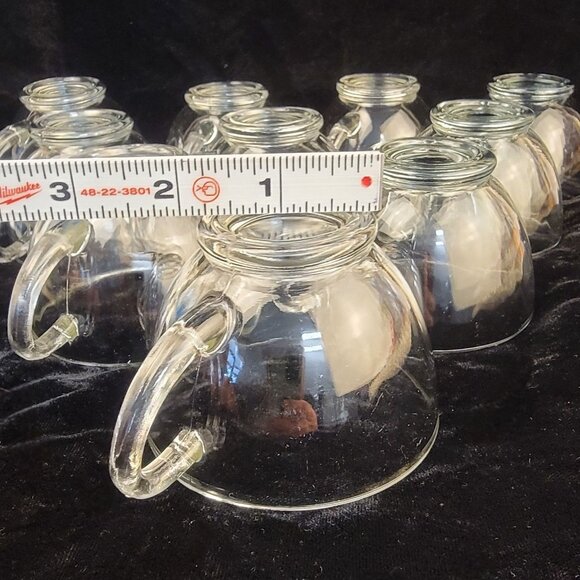 Vintage Anchor Hocking Clear Glass Punch Cups, Set of 10 - Picture 5 of 8